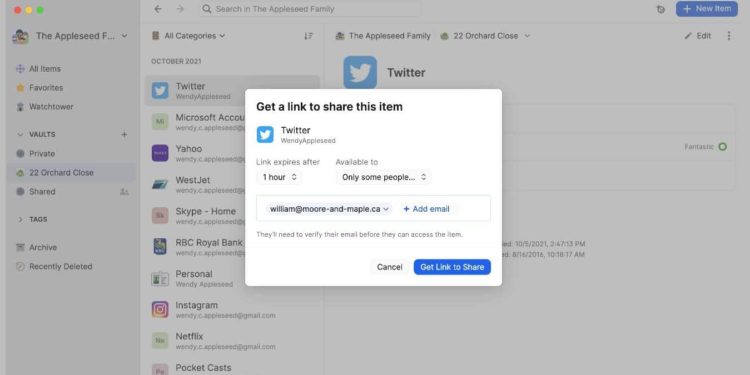 Psst! tool by 1Password lets users share passwords using a link