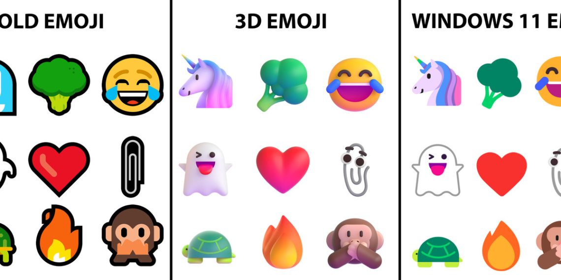 Windows 11’s new emoji isn’t as 3D as Microsoft promised