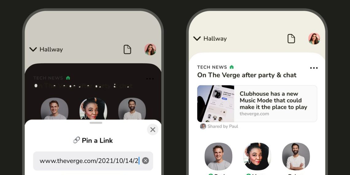Clubhouse will soon let you pin links to the top of rooms