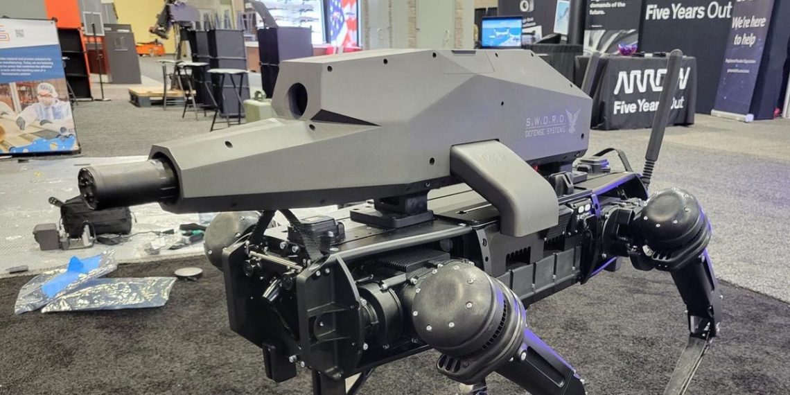 They’re putting guns on robot dogs now