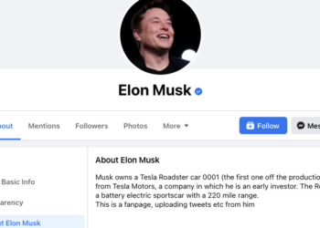 Facebook verified a fan page posing as Elon Musk