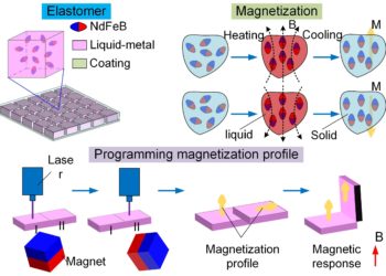A soft magnetic pixel robot that can be programmed to take different shapes