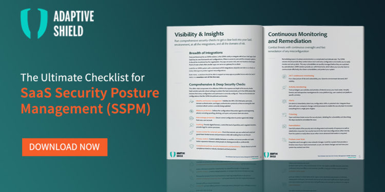 The ultimate SaaS Security Posture Management (SSPM) checklist
