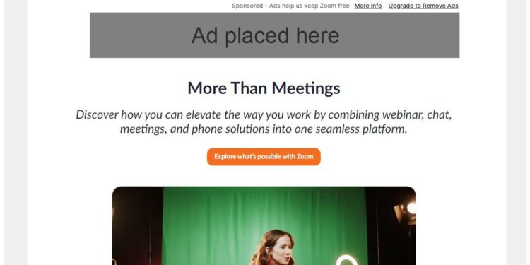 Zoom is testing showing ads to free users