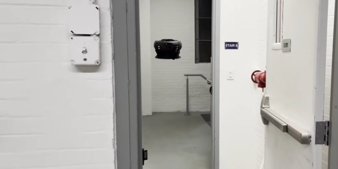 Dronut X1 drone keeps its rotors safely inside its body