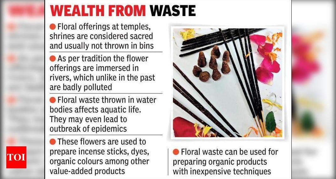 Startup taps hidden treasure in discarded floral offerings | Vadodara News