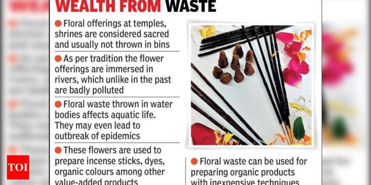 Startup taps hidden treasure in discarded floral offerings | Vadodara News