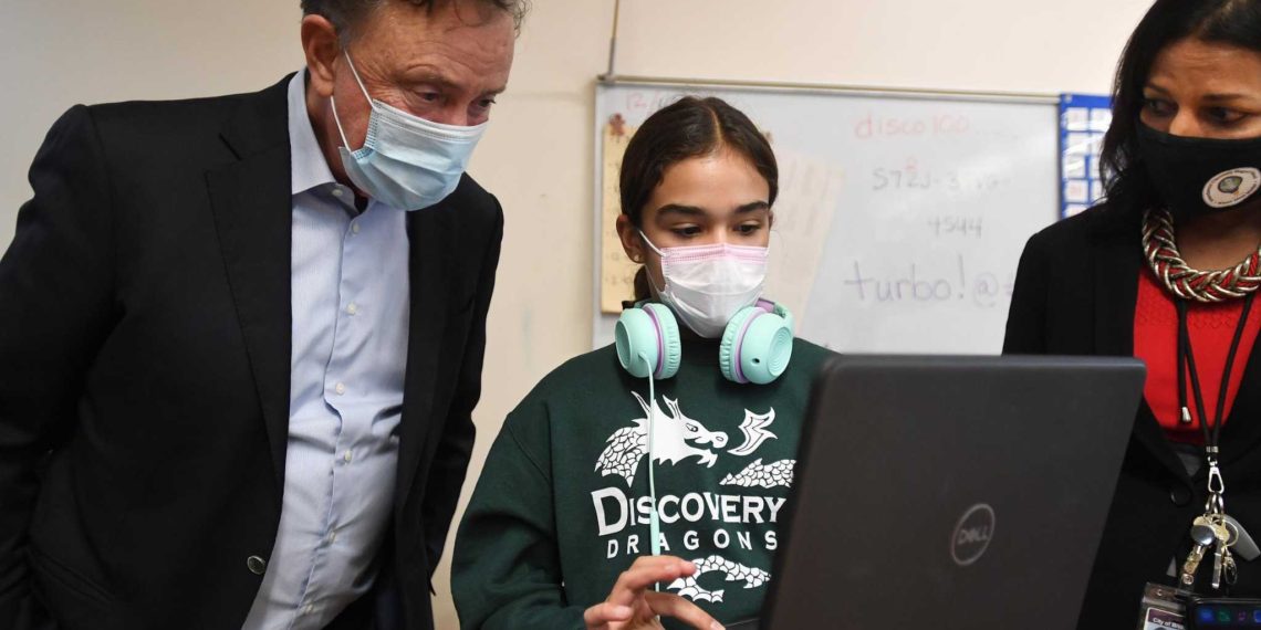 Lamont hears of STEM learning, teacher shortage at Bridgeport school visit