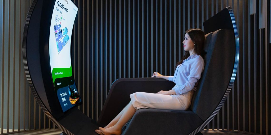 LG Display brought a reclining curved OLED throne to CES this year