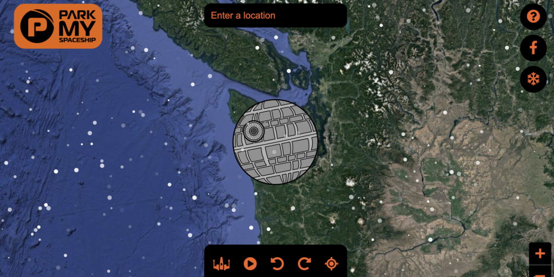 Park My Spaceship lets you measure sci-fi ships against real landmarks