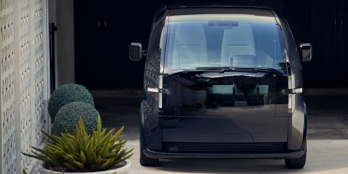 A vehicle burned at Canoo’s headquarters after a battery test