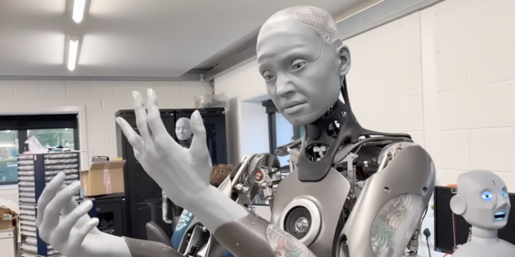 A humanoid robot makes eerily lifelike facial expressions