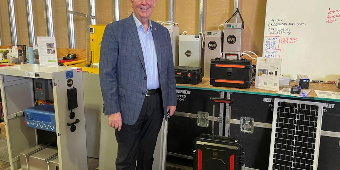 Tom O’Halleran Visits Mobile Solar Startup New Use Energy Manufacturing Facility in Tempe, AZ, to Discuss Reaching Isolated Arizonians With No Access to Power