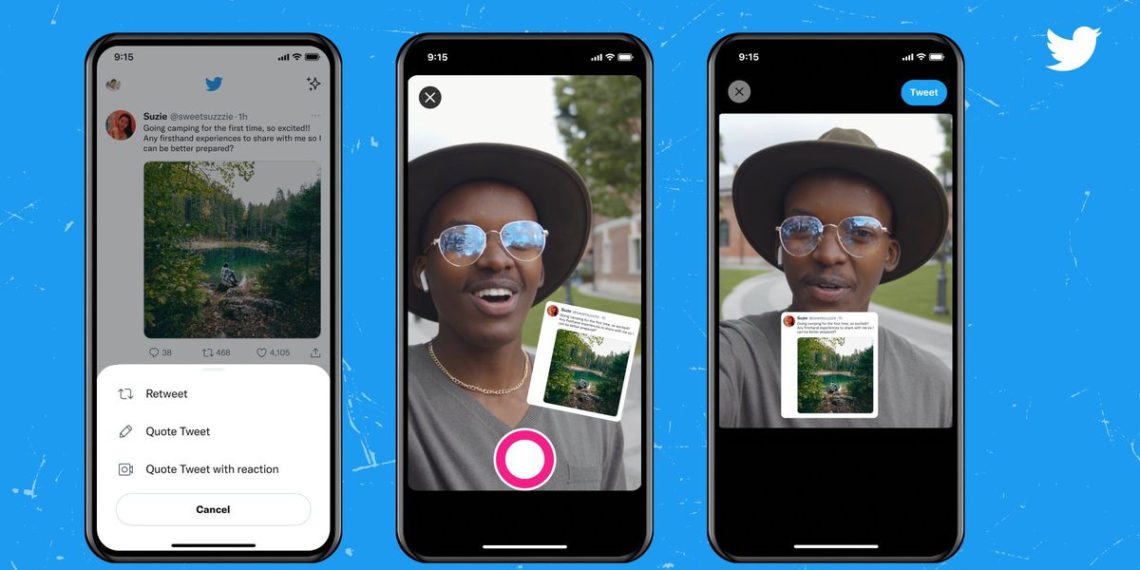Twitter tests redesigned retweets that let you react with a photo or video