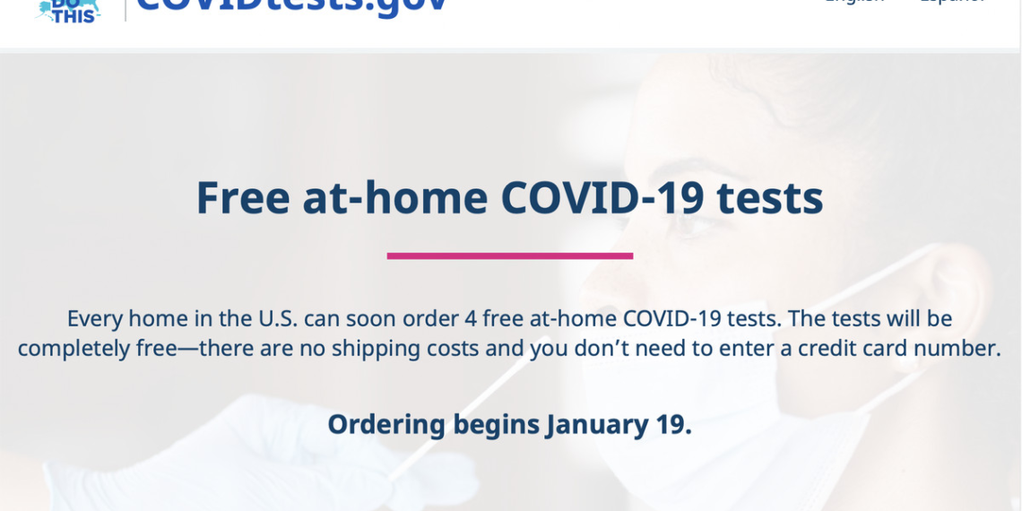 White House: COVIDTests.gov will distribute free rapid tests starting January 19th