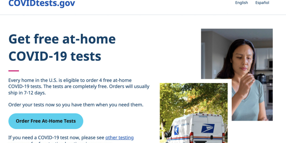COVIDTests.gov is live now, letting you order four free rapid tests