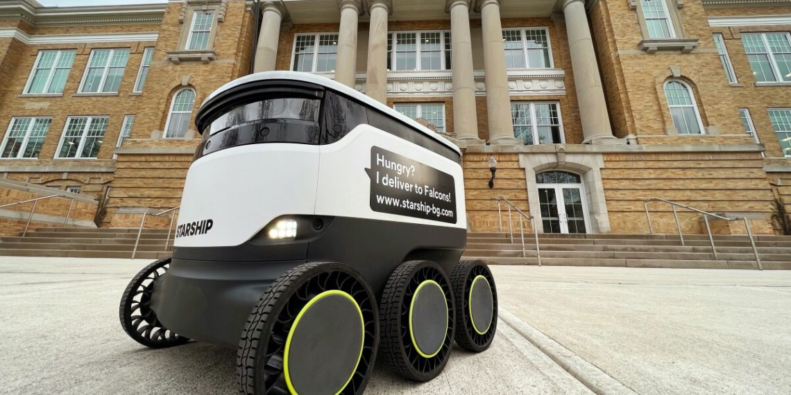 Goodyear airless tires get put to the test on delivery robots