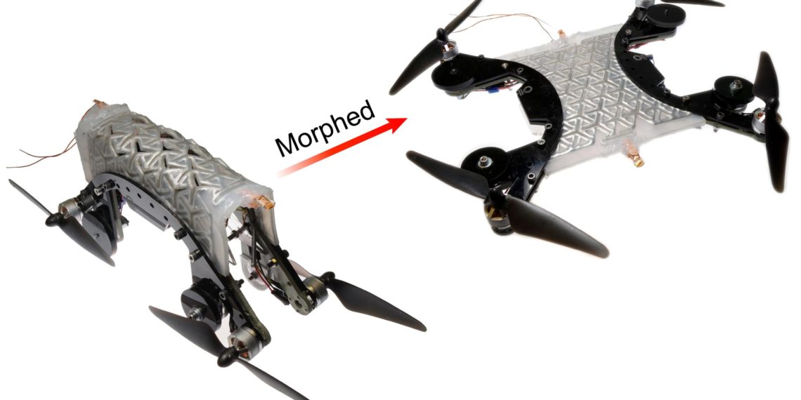 New Robotic Drone Morphs From a Ground to Air Vehicle Using Liquid Metal