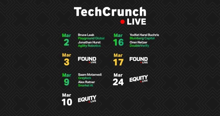 Hear from these amazing investors and founders on TechCrunch Live this March – TechCrunch
