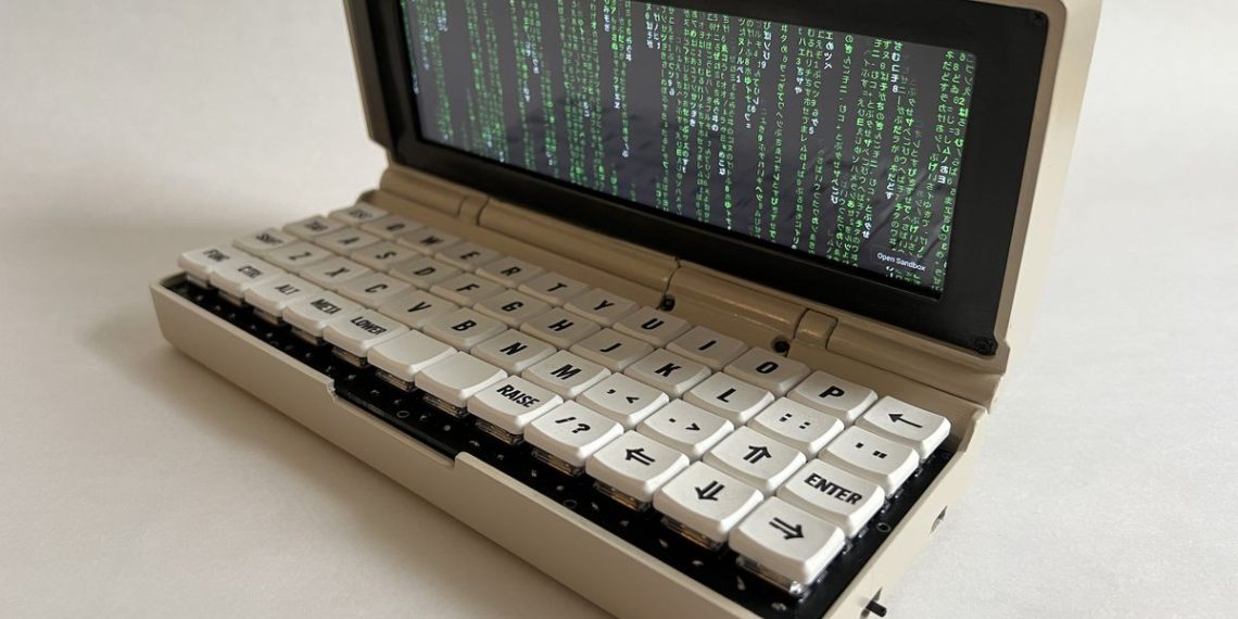 The Penkesu is a DIY retro handheld PC with a mechanical keyboard