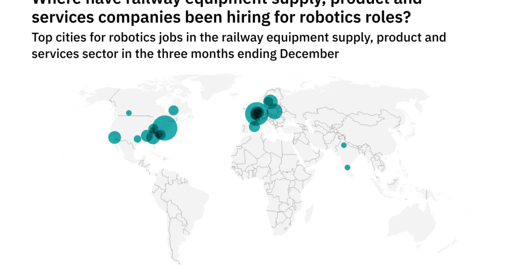 Europe is seeing a hiring boom in railway industry robotics roles