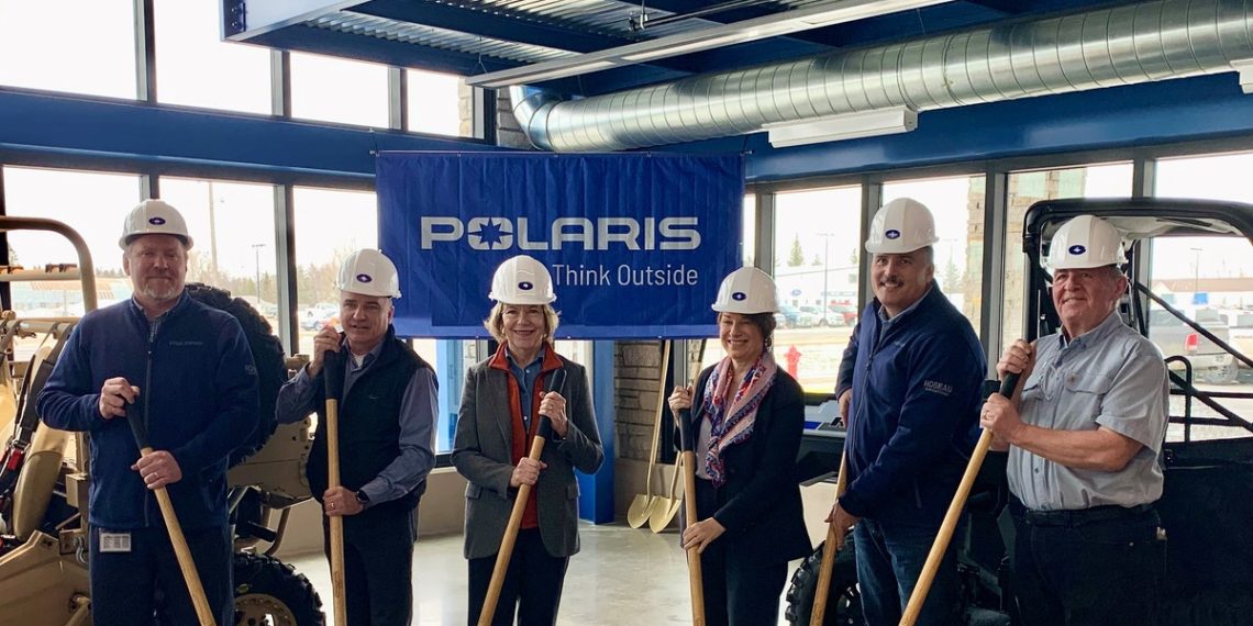 Polaris breaks ground on $22 million robotic paint factory in Roseau