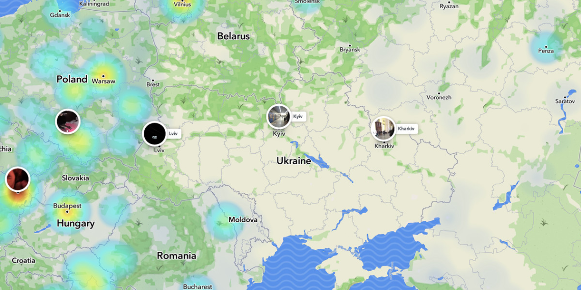 Snapchat turns off public ‘heatmap’ for Ukraine