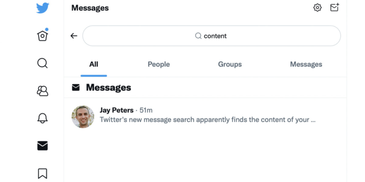 Twitter’s DM search will finally actually help you find conversations