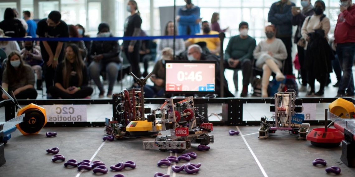 For high school competitors it’s ‘may the better robot win’