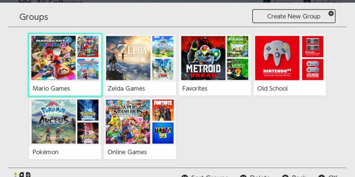 Nintendo finally adds folders to the Switch, kind of