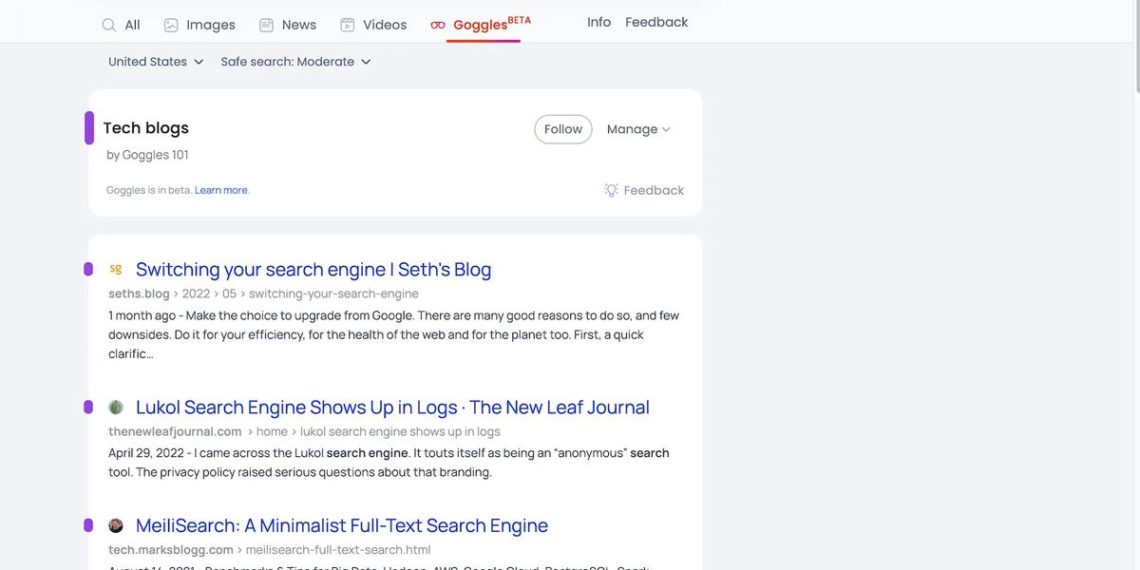 Brave’s search engine lets you customize your results