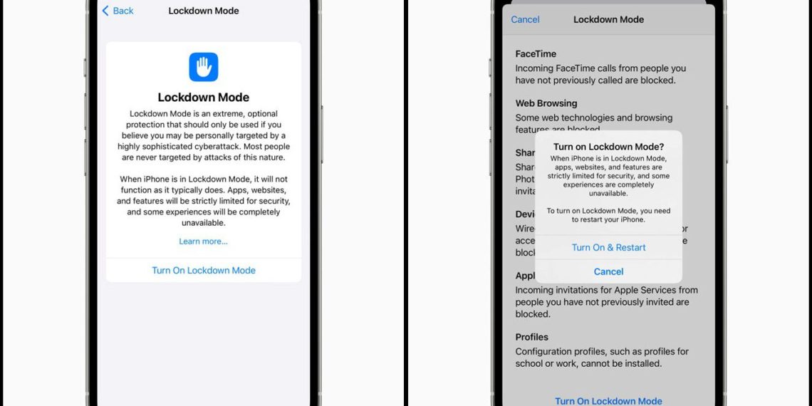 Apple Debuts Lockdown Mode to Prevent State-Sponsored Spying