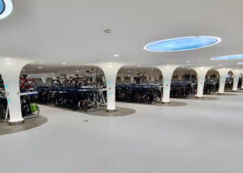 Amsterdam’s underwater parking garage fits 7,000 bicycles and zero cars