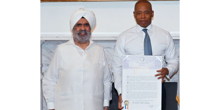 Spiritual Leader Sant Rajinder Singh Ji Maharaj Honored With Special Citation From New York City Mayor Eric Adams For Global Impact On Peace And Interfaith Harmony