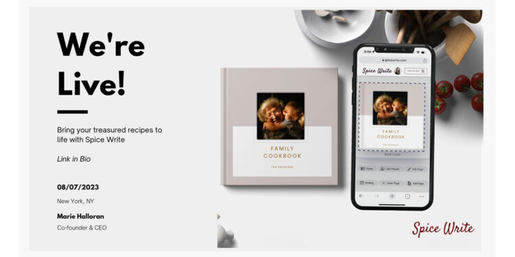 Spice Write Inc. Launches a Collaborative Cookbook Creation Platform
