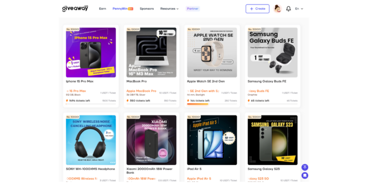 Giveaway.com Launches PennyWin Connecting Web3 and Web2