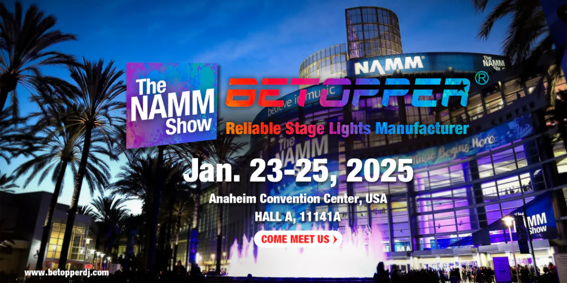 Betopper Showcases New LED Stage Lights at NAMM 2025