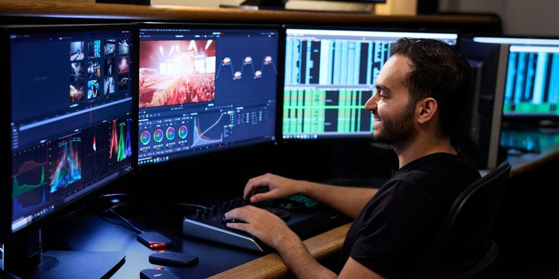 man using a computer