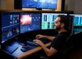 man using a computer