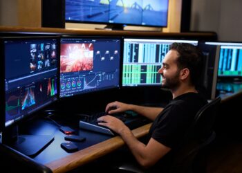 man using a computer